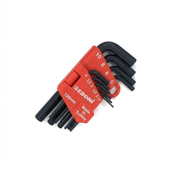 EDONİ 120 mm Alyan Seti 10 Parça Siyah