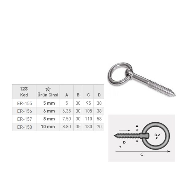 HALKALI VİDA - 10mm