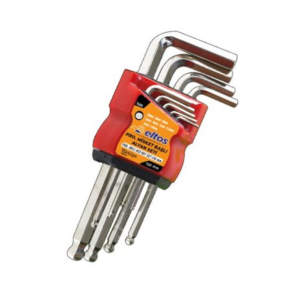 ELTOS Pro. Misket Başlı Alyan Seti 9 pcs 120 mm