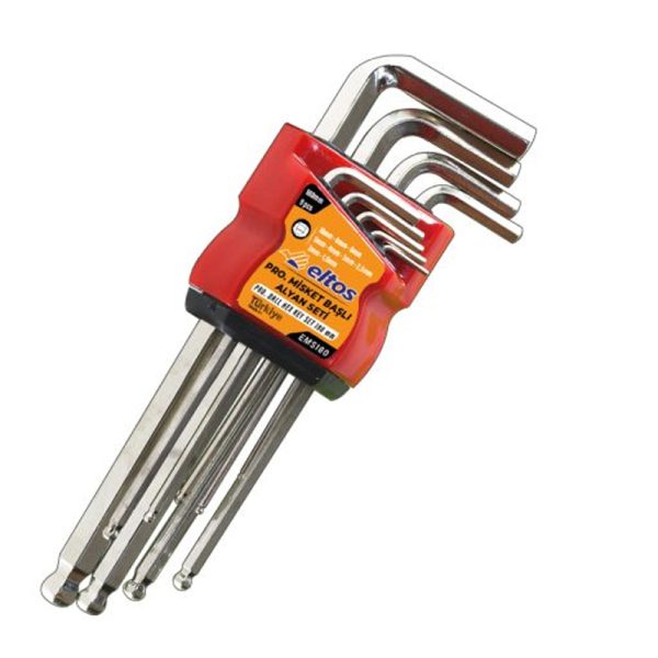 ELTOS Pro. Misket Başlı Alyan Seti 9 pcs 180 mm