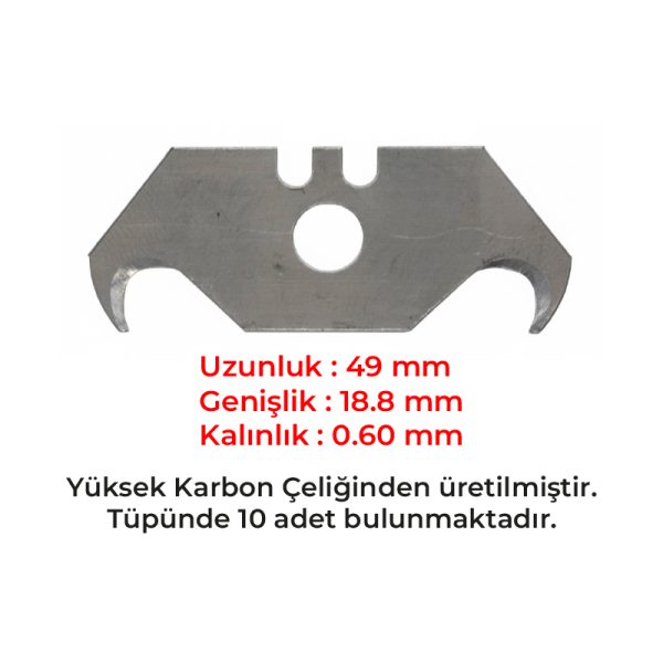 KANCA TİPİ MAKET BIÇAĞI UCU